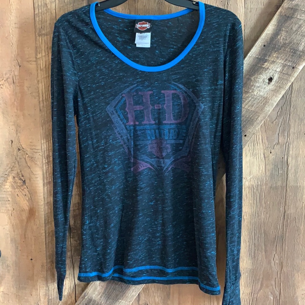 EUC Harley Davidson muted tee L